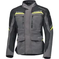 Held Lonborg Top Dunkelgrau Schwarz Neon Gelb Motorrad Textiljacke Größe 4XL