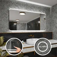 Alasta Badspiegel mit LED Beleuchtung und Touch-Schalter - Modena - 190 cm, 90 cm