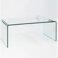 Invicta Extravaganter Glas Couchtisch FANTOME 110cm transparent Beistelltisch Tisch Wohnzimmertisch