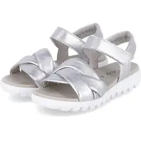 Gabor Damen Sandalen Silber Glattleder Größe: 44