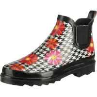 Beck Damen Gummistiefel Regenstiefel Kurzschaft Stiefel Stiefelette, Farbe:Schwarz, Schuhgröße:EUR 39, Artikel:-916 Vichy