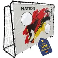 Best Sporting Fußballtor-Set 213 x 152 x 76 cm in Schwarz mit Torwand "Nation D"