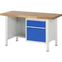 RAU Werkbank höhenverstellbar 8451A2, B1500xT700xH840-1040mm, 2x Schublade-TA