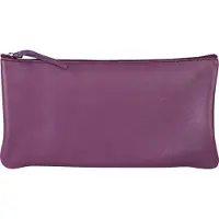 Clairefontaine 4x Flaches Schlampermäppchen Leder 22x11cm violett 410169C