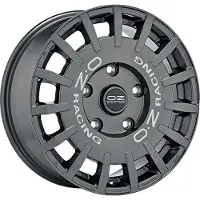 OZ RACING ALUFELGE RALLY RACING 7.5x18 5x112 ET 35 DARK GRAPHITE SILVER LETTERING
