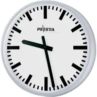 Peweta Funk-Wanduhr "ø 42 cm", Feuchtraumausführung, Batteriebetrieb, Zifferblatt DIN-Balken