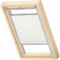 Velux Original Dachfenster Plissee für MK06, Weiß, mit grauer Führungsschiene