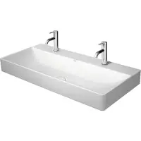 Duravit Möbelwaschtisch DuraSquare 100x47cm, 2 HL, o. ÜL, m HLB, we WG