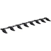 Vevor Schaufelzahnstange, 165 cm, Hochleistungs-Traktorschaufel, 8-Zahn-Schiene für Lader, Traktor, Kompaktlader, 2000 kg Tragkraft, Anschraubdesign, für effiziente Bodenausgrabung und Schaufelschutz