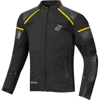 Bogotto Blizzard-X wasserdichte Motorrad Textiljacke, schwarz/gelb, L
