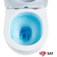 Siko SAT Fusion Wand-WC spülrandlosTornado Flush Whirlflush Softclose wassersparend leise 36 x 31,5 x 49 cm, weiß