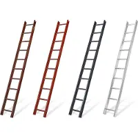 Mauderer Alutechnik Mauderer Bavaria Aluminium Dachauflegeleiter 995 mit spezieller Dreikantsprossenkontur Rot 7 Sprossen 1,96m Lang