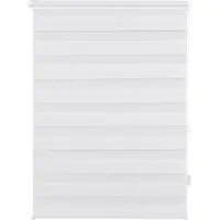 Ondeco Fensterrollo Doppelrollo Klemmfix ohne Bohren mit Seitenzug Farbe: Weiß, Größe: 60x160 cm
