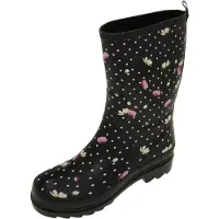 Beck Blumenregen schwarz Damen Gummistiefel in Schwarz, Größe 38