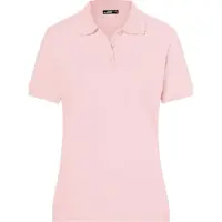 James & nicholson Hochwertiges Polohemd mit Armbündchen rose, Gr. XXL