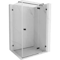 Mexen Lunar T Duschkabine rechts anschlagend 140 x 80 cm, transparent, schwarz - 834T-140-080-70-00-P