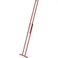 Proregal Sprossen-Schiebeleiter 2-teilig GFK/Alu mit Standard-Traverse 2x12 Sprossen