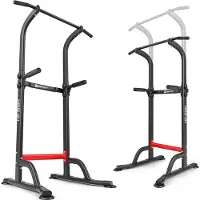 Hop-Sport HOP SPORT Power Tower Klimmzugstange & Dip-Station, Höhenverstellbar, Freistehend, Fitnessgeräte für Zuhause, Home Gym, Calisthenics Equipment