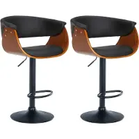 CLP Barhocker Vestal mit Fußstütze, höhenverstellbar walnuss/schwarz Material Kunstleder