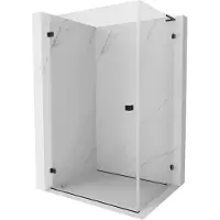 Mexen Lunar-B L Duschkabine, schwenkbar, links 85 x 80 cm, transparent, schwarz - 832L-085-080-70-00-L