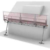 Altrex Modulare Dreiecksbühne Absturzsicherung mit Fangnetzen für geneigte Dächer Euro 3-5 MTB 6m lang
