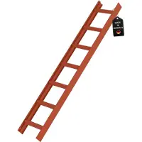 Proregal Rote Dachleiter 7 Sprossen, beschichtetes Aluminium, Dreieckssprossen, werkzeuglos montierbar