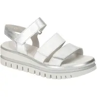 Gabor 64.620 Damen Sandalette - Riemchen Sandalen silber Elegant NEU