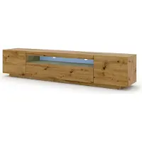 Homlando Lowboard TV Schrank Aura 200 cm Hängend oder Stehen universal Unterschrank Fernsehschrank TV Board Sideboard HiFi-Tisch Hängender Schrank (Artisan Eiche mit LED)