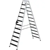 MUNK Günzburger Steigtechnik MUNK Stehleiter beidseitig begehbar mit relax-step 2x12 Stufen