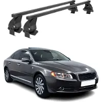 Menabo Dachträger Grundtäger für Volvo S80 2006-2016 50kg Stahl Schwarz 2 tlg