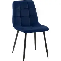 DELUKE Esszimmerstuhl FIGAD - Samt Blau 45x55x84 cm | Essstühle Esszimmerstühle Küchenstühle Wohnzimmerstühle