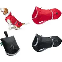 Hunter Hunde-Regenmantel UPPSALA RAIN, schwarz, wind- und wasserfest, Größe 65