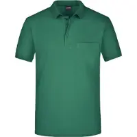 James & nicholson Klassisches Poloshirt mit Brusttasche dark-green, Gr. M