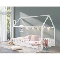 LW Kinderbett ROSI PLUS 120x200 in Grau im skandinavischen Still« (inkl. Matratze , Lattenrost und Rausfallschutz)