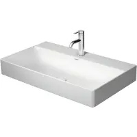 Duravit Möbelwaschtisch geschliffen DuraSquare 80x47cm, o. ÜL, m HLB, o. Hahnloch, weiß
