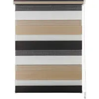 Ondeco Doppelrollo Klemmfix ohne Bohren Duo Rollo mit Seitenzug Farbe: Cappuccino, Größe: 120x160 cm