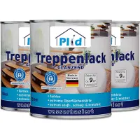 Plid Treppenlack 2,25L Farblos Glänzend für ca. 27 m² – Treppensiegel & Klarlack für Holztreppen, Parkett & stark beanspruchte Flächen