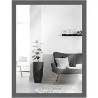 MendeFrames Wandspiegel H960 grau 70x70 cm Holzprofil