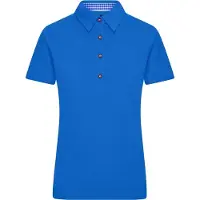 James & nicholson Klassisches Polo im Trachtenlook royal/royal-white, Gr. XXL