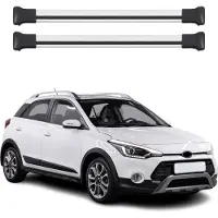 Omtec Dachträger Grundtäger für Hyundai i20 Active Elite 2014-2020 75kg Silber Alu 2x