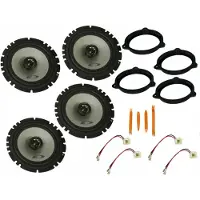 DSX Alpine Boxen Set für Nissan Qashqai J10 Bj 07-22 Tür vorne hinten Bügel 240 Watt