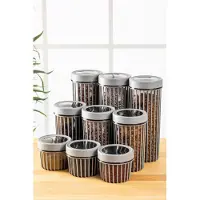 Hermia Concept , Lýnea9Lukrsk - Grey, Aufbewahrungsbox-Set (9-teilig), 100 % KUNSTSTOFF, Grau, 10,5 x 25 x 9 cm