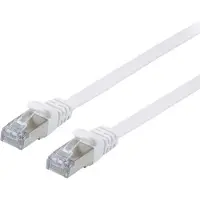 Equip Cat.6A U/FTP Flat Patchkabel, 10m, Weiß, 10 m, Cat6a, U/FTP (STP), RJ-45, RJ-45, Weiß