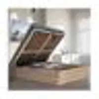 WEBER INDUSTRIES BETTKASTEN BILBAO mit Lattenrost/ Bett 140x190 - Eiche Hell Nachbildung