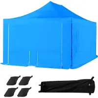 SucceBuy Tragbares Lackierkabinenzelt (587x398x178 cm) für Sprüharbeiten, wasserabweisend und faltbar, mit 4 Netzfenstern für Belüftung – ideal für Autoteile, Möbel und Motorräder, Sprühschutz in Blau