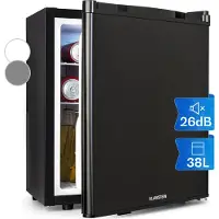 Klarstein Mini Kühlschrank für Zimmer, Mini-Kühlschrank für Getränke, Snacks & Kosmetik, Kleine Minibar, Kühlschrank Klein & Leise, Verstellbare Ablagen, Kleiner Skincar Kühlschrank 6-18°C, 38L