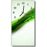 Tulup Glasuhr Wanduhr Küchenuhr Echt-Glas 30x60 Abstrakt Mehrfarbig