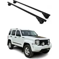 Omtec Dachträger Gepäckträger für Jeep Cherokee 2008-2013 Grundträger Metall Schwarz