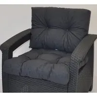 Rattani Kissen / Polster für PE - Rattanmöbel , Set Sitz + Rücken , Colore antracite ( anthrazit )