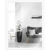 MendeFrames Wandspiegel H960 weiß gemasert 60x60 cm Holzprofil